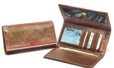 Billetera dama triple cuero Graneado. BILL 60