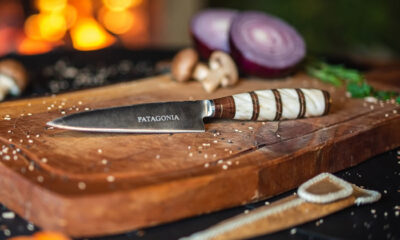 Cuchillo Hueso Galoneado y Bronce