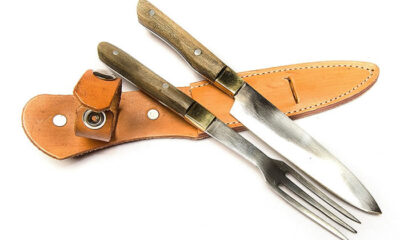 Juego Cuchillo y Tenedor Madera Chico". CUCH 40