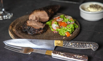 Juego Cuchillo y Tenedor en Asta Grande
