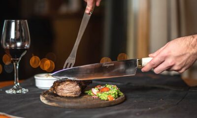 Juego Cuchillo y Tenedor en Asta Gigante
