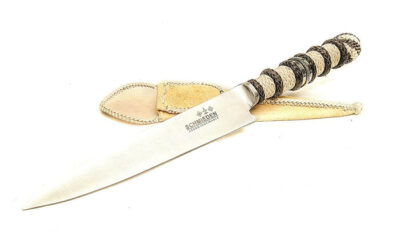 Cuchillo tejido ,"Anillo de Alpaca". CUCH 22