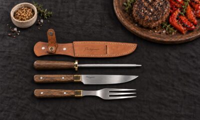 Juego «Cuchillo, Tenedor y Chaira en Madera chico». CUCH 41 - Patagonia