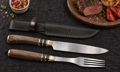 Juego «Cuchillo y Tenedor en Madera Embutido Grande». CUCH 61 - Patagonia