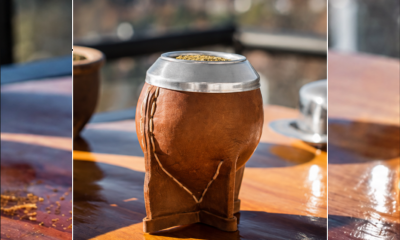 Mate Torpedo Calabaza forrado en cuero